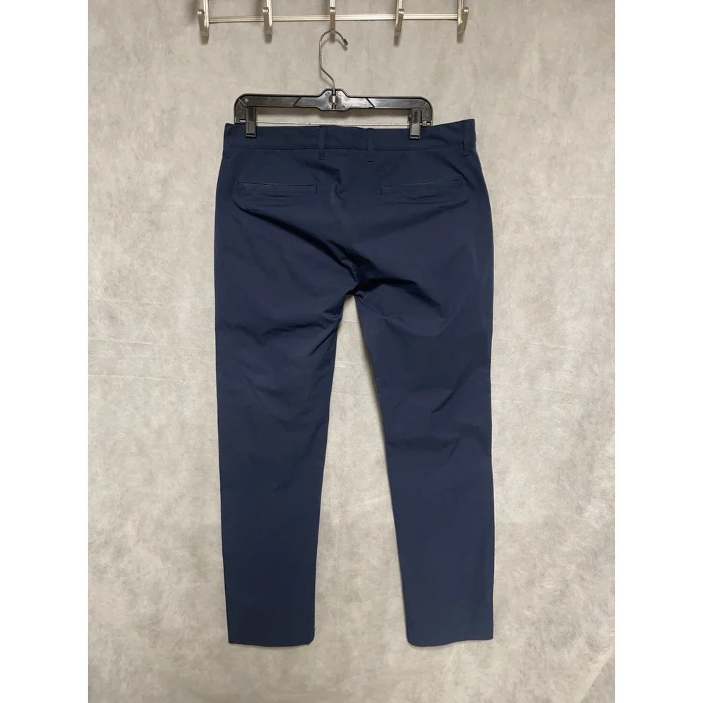 J Crew Pants Men 33X32 34x32 Blue Flex Slim‎ Tech Chino Golf Lightweight Stretch
